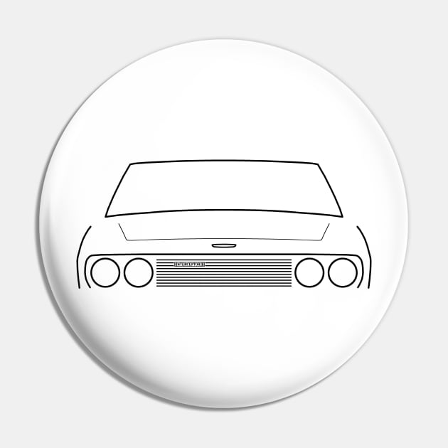 Jensen Interceptor classic car outline graphic (black) Pin by soitwouldseem