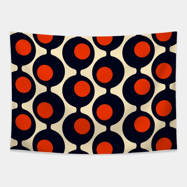 Atomic Age Circles Pattern Tapestry by AKdesign