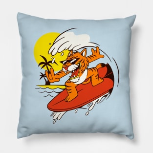 Tiger Surfing Pillow