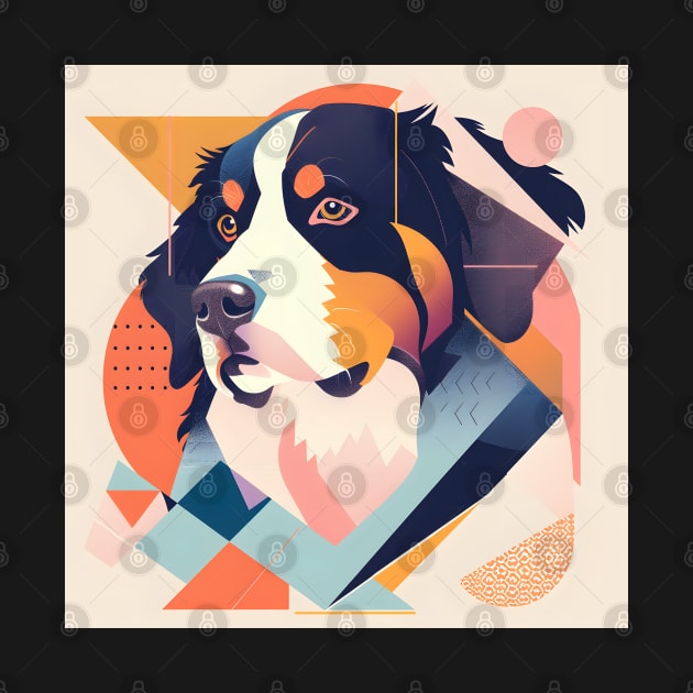 70s Bernese Mountain Dog Vibes: Pastel Pup Parade by NatashaCuteShop