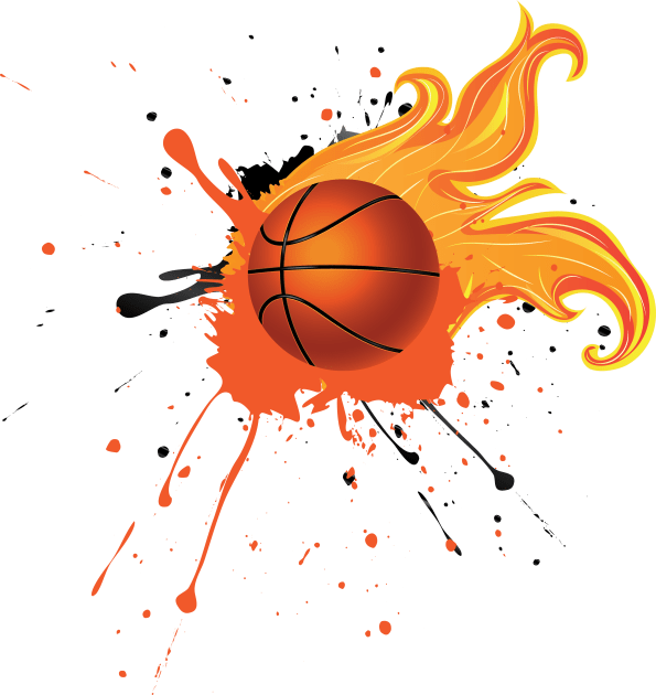 Fire Basketball Ball Kids T-Shirt by AnnArtshock