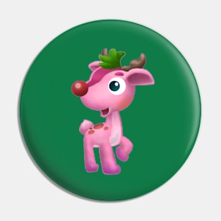 Cute Pink reindeer Pin