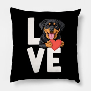 Love Rottweiler Pillow