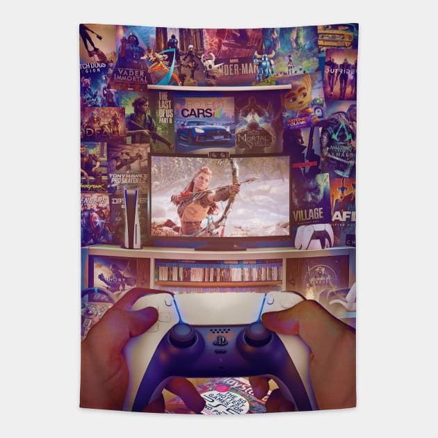 Playstation 5 - Horizon Forbidden West Tapestry by Rachid Lotf