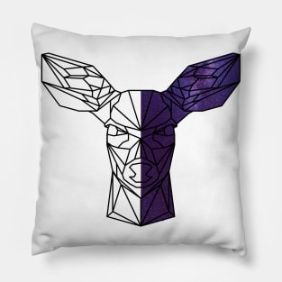 Deer Low Poly Art Fawn Animal Forest Nature Pillow