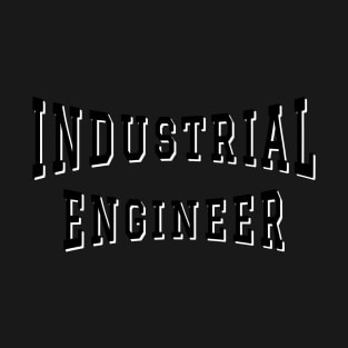 Industrial Engineer in Black Color Text T-Shirt