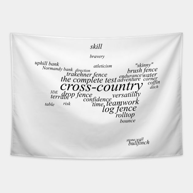 Equestrian Dictionary - Cross-country (light) Tapestry by ThunderboltFire