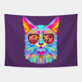 tie-dye cat summer vibes Tapestry