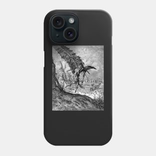 Tilting at Windmills - Don Quixote - Gustave Dore Phone Case