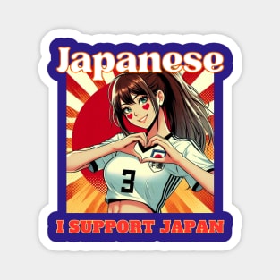 Kawaii, Anime Girl, Japanese Supporter Beauty | Catsie Cat Magnet