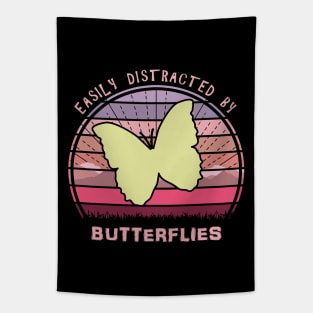 Easily Distracted By Butterlies Tapestry