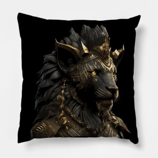 Inca Black Lion Pillow