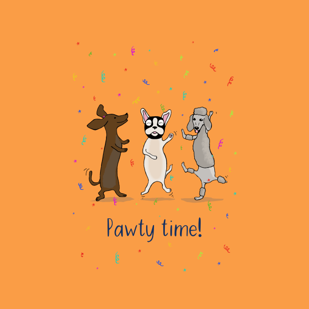 Dancing Dogs | Pug | Poodle | Daschund | Sausage Dog | Pawty Time! by Maddybennettart