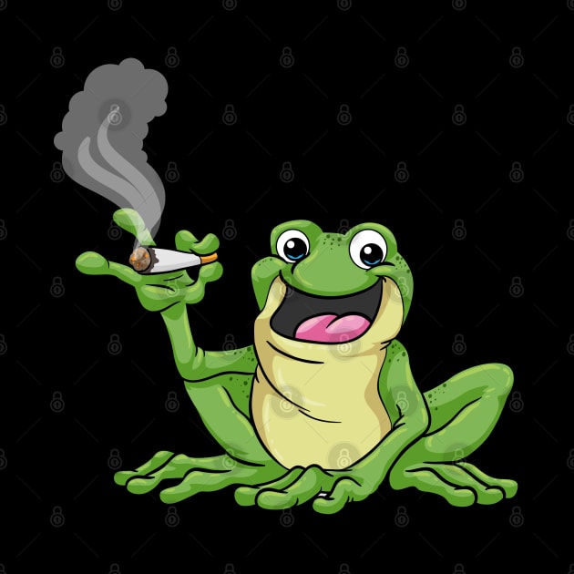 Frog Smoking Cigarette by Markus Schnabel