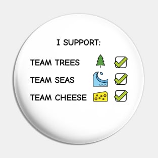 Nature and Cheese lover Pin