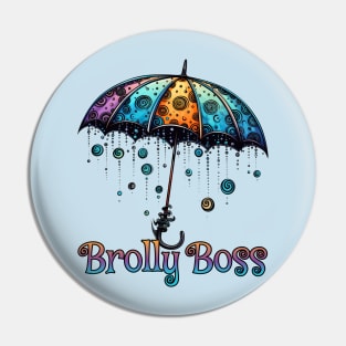 Brolly Boss Colorful Umbrella design Pin