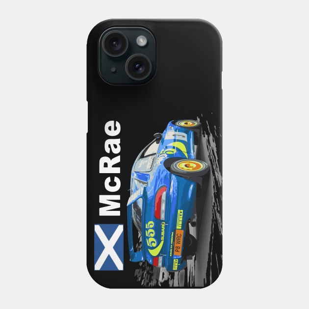 JDM Colin Mcrae World Rally Champion WRC STI GC8 22b Car 555 Impreza Phone Case by cowtown_cowboy