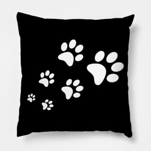 Paws Dogs Cats Cute Animal Love Gift Family Black Funny Pillow