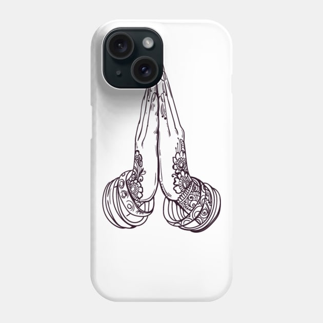 Cosmic Prayer Symbol Phone Case by cosmicapparel