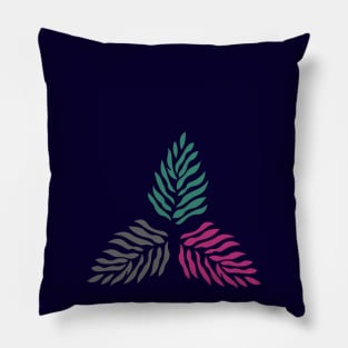 Multicolor Three leaves Pillow