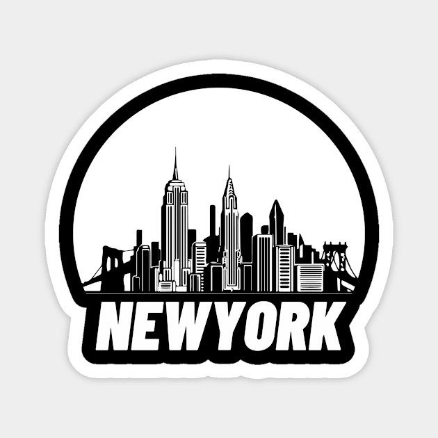 NEWYORK SKYLINE Magnet by Shirt Tube