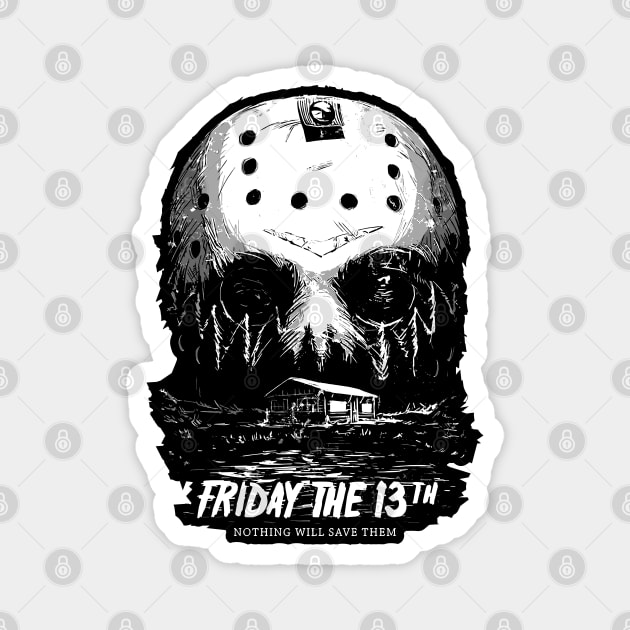 Friday the 13th movie poster Magnet by ArtMofid