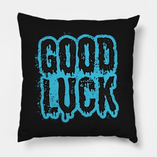 Bad Print Logo Cyan Pillow