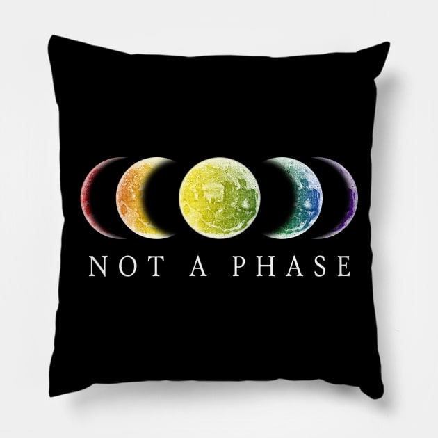 Not A Phase Gay Pride LGBT Pillow by PrideMarks