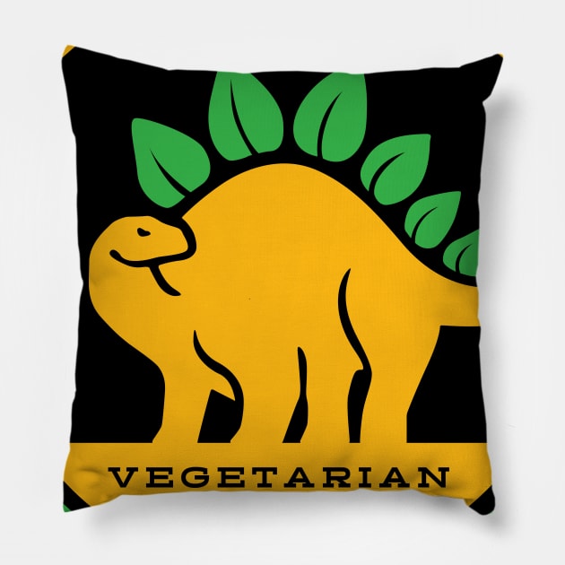 Stegosaurus Herbivorous Cantina Pillow by MindsparkCreative