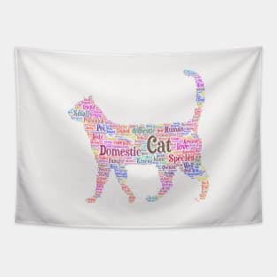 Cat Animal Pet Text Word Cloud Tapestry