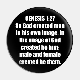 Bible Verse Genesis 1:27 Pin