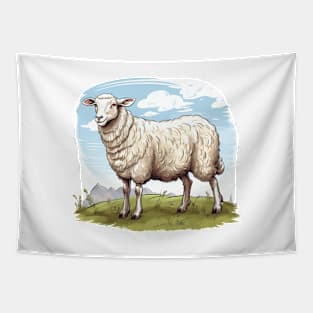 White Sheep Tapestry