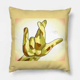 ASL I Really Love You Camouflage Pillow