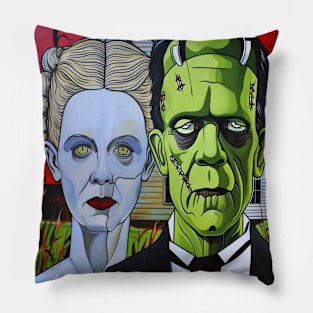 Mr & Mrs Frankenstein Gothic Pillow