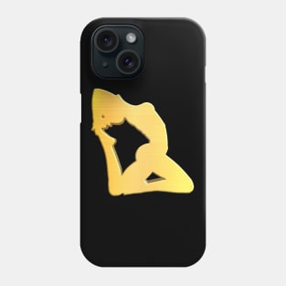 Shiny Gold Yoga pose no.1 Phone Case