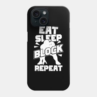 Eat Sleep Block Repeat Offensive Lineman Gift Phone Case