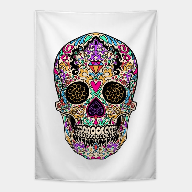 Sugar skull sugarskull Tapestry by OccultOmaStore