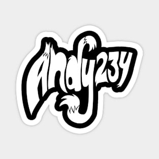 andy 234 Logo typography (wite) Magnet