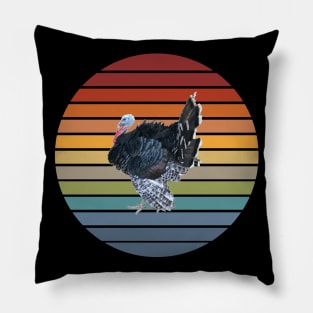 Vintage Turkey Gobble Thanksgiving Pillow