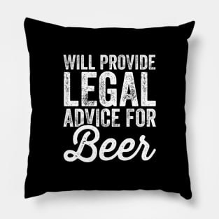 Will provide legal advice for beer Pillow