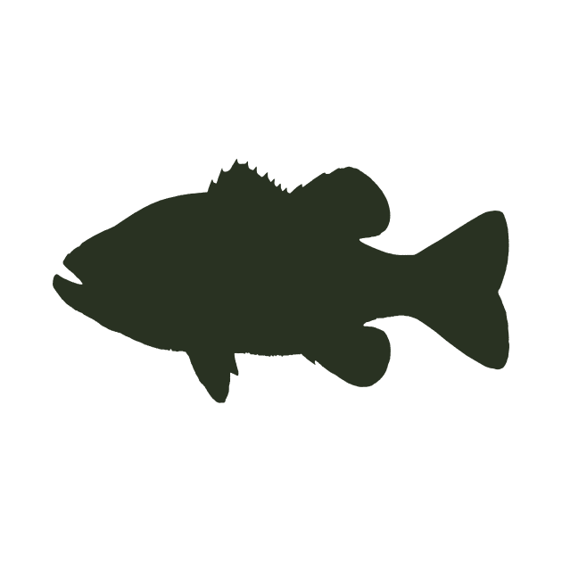 Largemouth Bass Silhouette by MuskegonDesigns