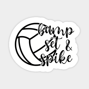 Bump Set & Spike Volleyball Magnet