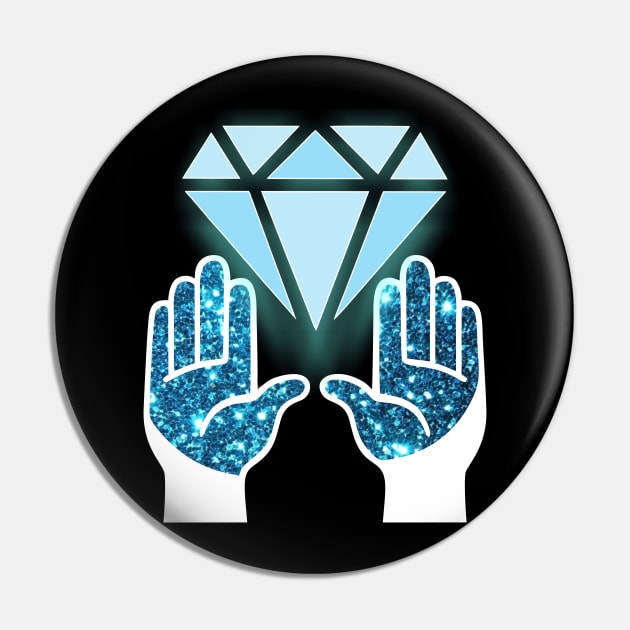 Diamond Hands HODL Pin by INpressMerch