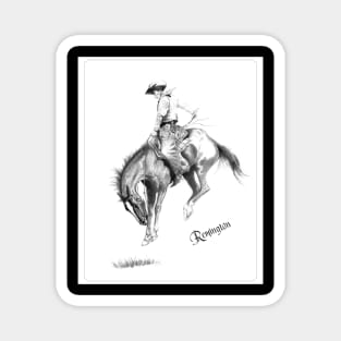 Western Remington Horse Magnet