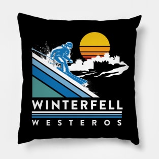 Skiing Vacation Pillow