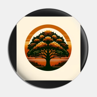 Harvest Circle: The Oak of Autumn Sunsets Pin