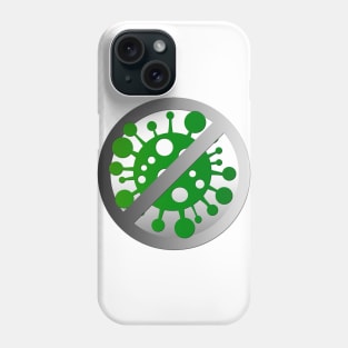 Stop coronavirus (light background) Phone Case