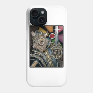 The Cat Knight - Black Outlined Version Phone Case