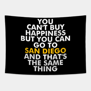 San Diego Happiest Place Tapestry