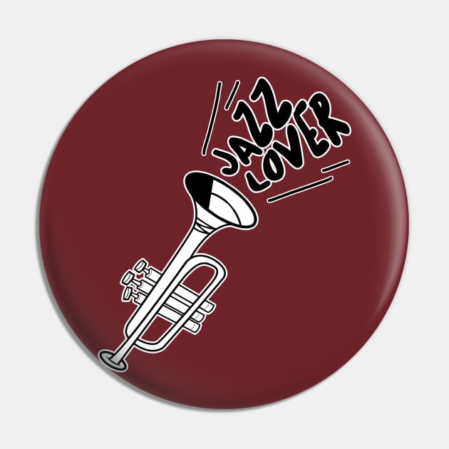 Jazz Lover Typography Design Pin by DankFutura